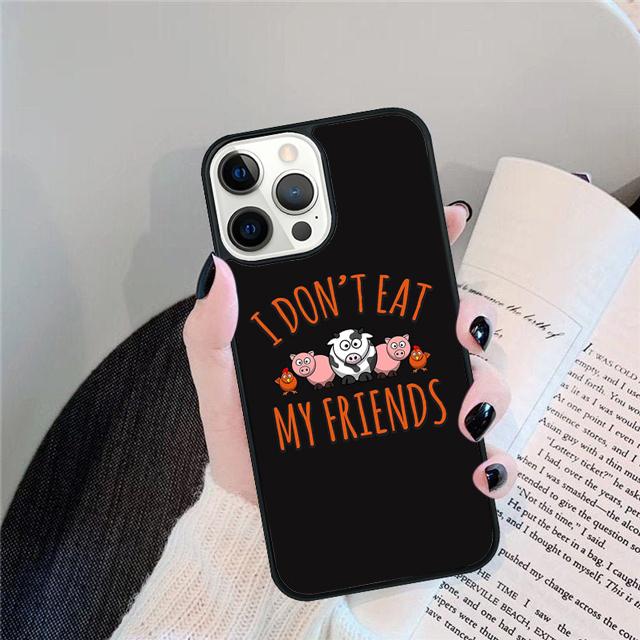Proud Vegan Life Quote Phrase Cover For iPhone 17 Air 15 16 14 13 12 Pro Max 11 Pro Max Plus Phone Case Coque