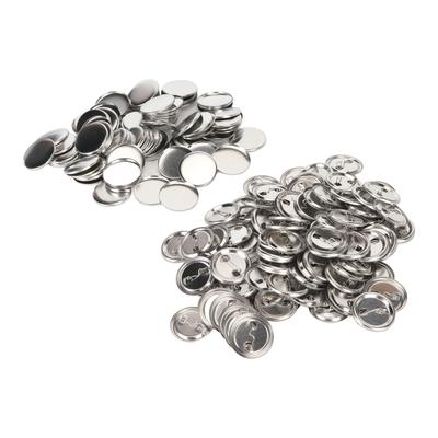 100 Set Pin Back Button Parts Sturdy Metal Plastic Rustproof Smoothing Button Making Supplies for Badge  