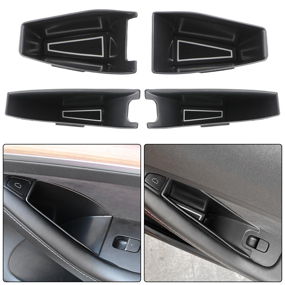 For Tesla Model 3 2017-2024 Model Y 2020-2024 Door Handle Storage Box Interior Accessories Inner Handle Organizer Phone Holder