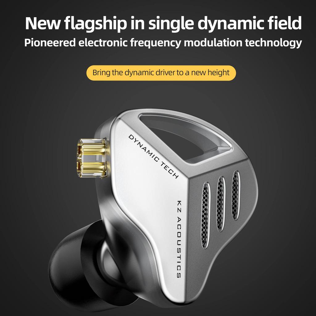 KZ ZVX Wired In-Ear Earphones, High-End, In-Ear, 10mm Dual Dynamic Drivers, 4-Layer Voice Coil, Balanced Sound Quality, Brilliant High Frequency,
