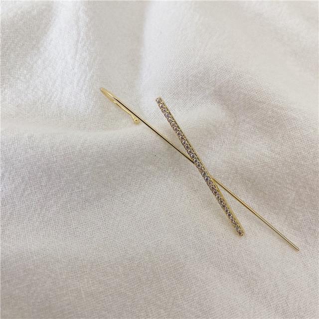 

Новые серьги-гвоздики с крючками для ушей для женщин, диагональные серьги-гвоздики для пирсинга ушной раковины