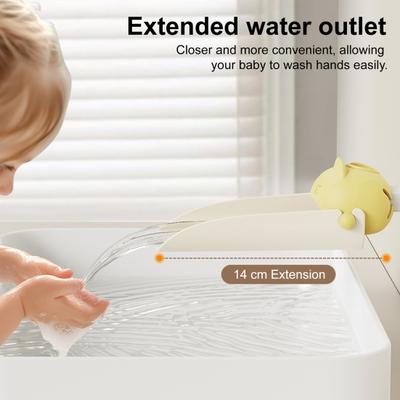 1/2Pcs Faucet Extender Food-Grade Silicone Bathroom Sink Faucet Extender Splash-Proof Wide Waterfall Spout Washing Faucet Tool