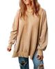 Azura Exchange Oversized Khaki Drop Shoulder Sweatshirt