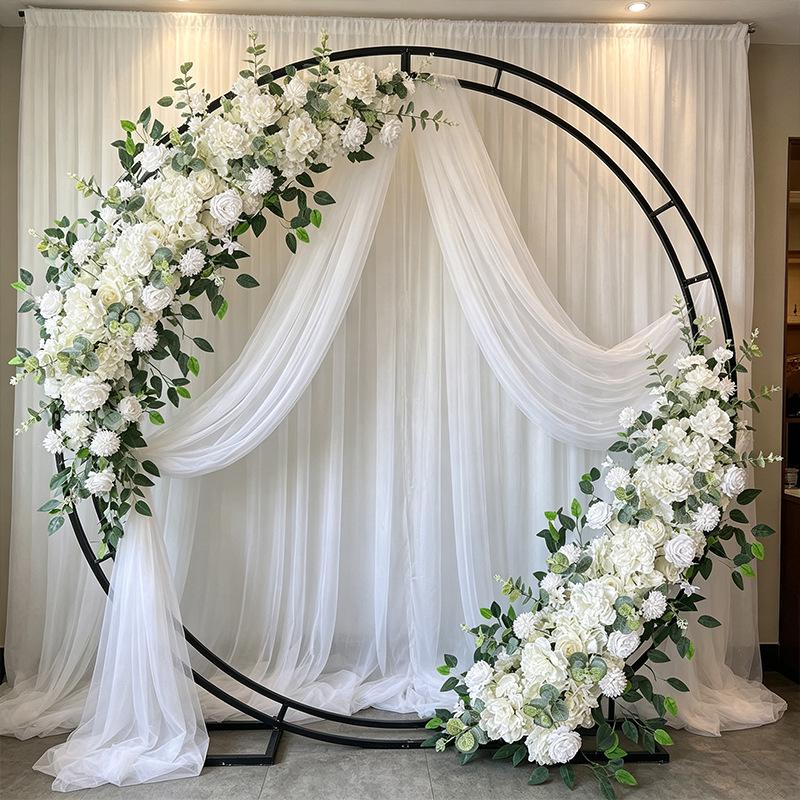1-Meter Wedding Flower Row - Faux Floral Decor for Aisle & Arch
