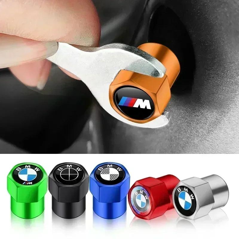 4Pcs Car Wheel Tire Valve Caps Tyre Stem Cover Bolt-In Accessories For BMW 1 3 5 7 Series M Performance M3 M5 M6 F01 F20 F10