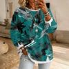 Women's Fashion Casual Camouflage Print Long Sleeve Round Neck Pullover Top