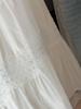 High-Waisted A-Line White Lace Crochet Midi Skirt for Women - Slimming, Petite, Fluffy Summer Style