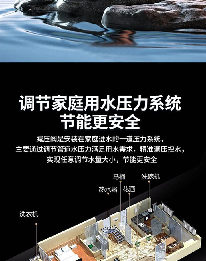 Brass Pressure Regulator 3/4 Inch, DN20 Reducing Valve with Gauge & Filter, Adjustable for Home & Industrial Use