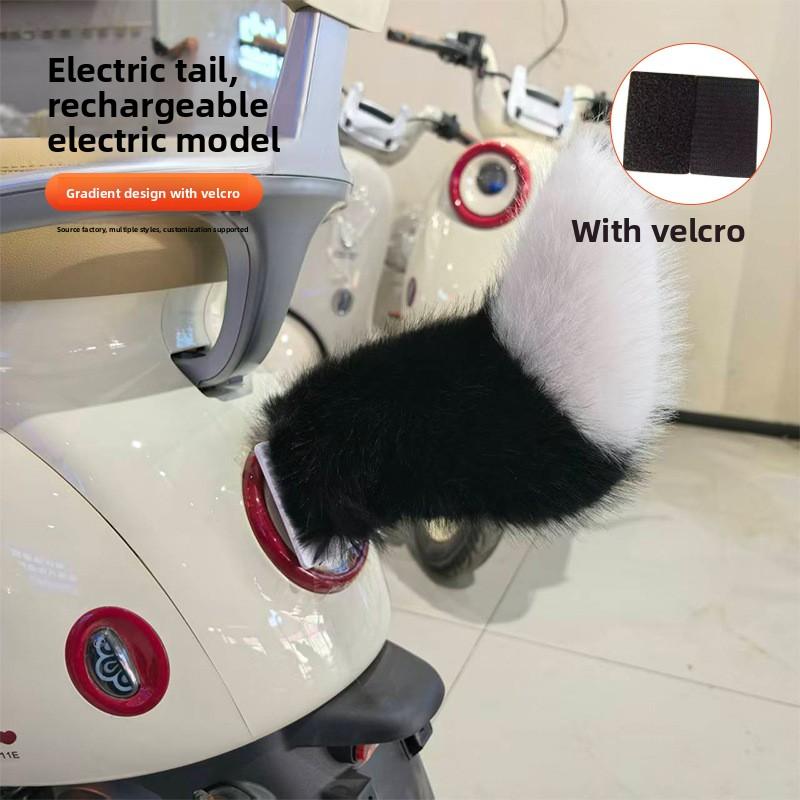 Coda di Volpe Elettrica Oscillante Attivata dal Suono Accessorio per Costume Cosplay per Convention Anime Role Playing