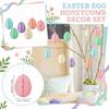 Påskdekoration Set - Honungskakspapperägg, Prydnader, Skapa En Festlig Atmosfär För Ditt Bord Och Hem