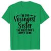 Sister Rules Gifts T Shirts Sweet Fashion Women Tshirt Funny Oldest Middle Youngest Sister Tees Sarcastic Sibling Matching Shirt