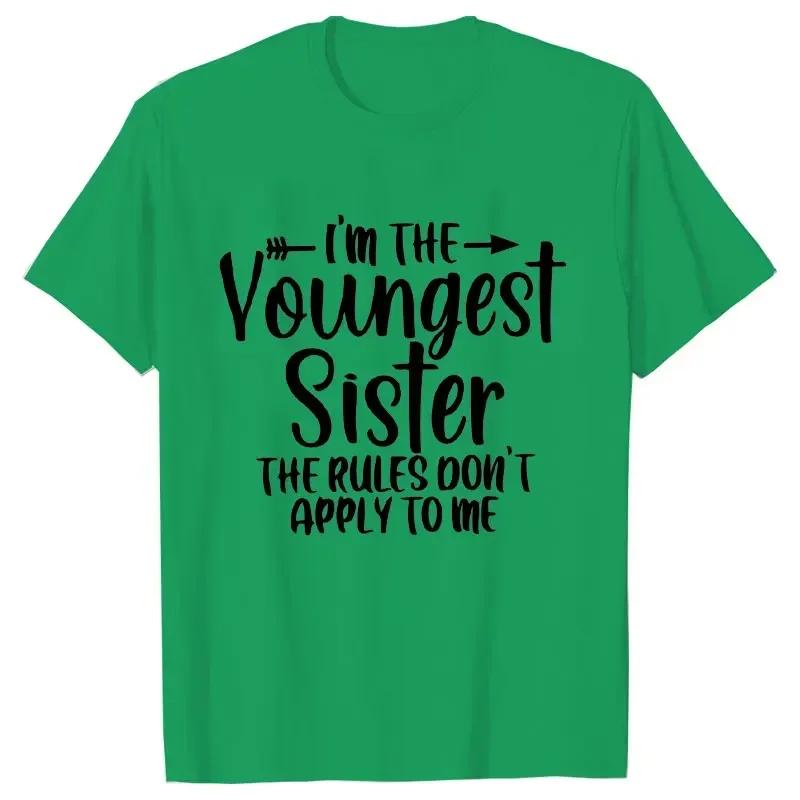 Sister Rules Gifts T Shirts Sweet Fashion Women Tshirt Funny Oldest Middle Youngest Sister Tees Sarcastic Sibling Matching Shirt