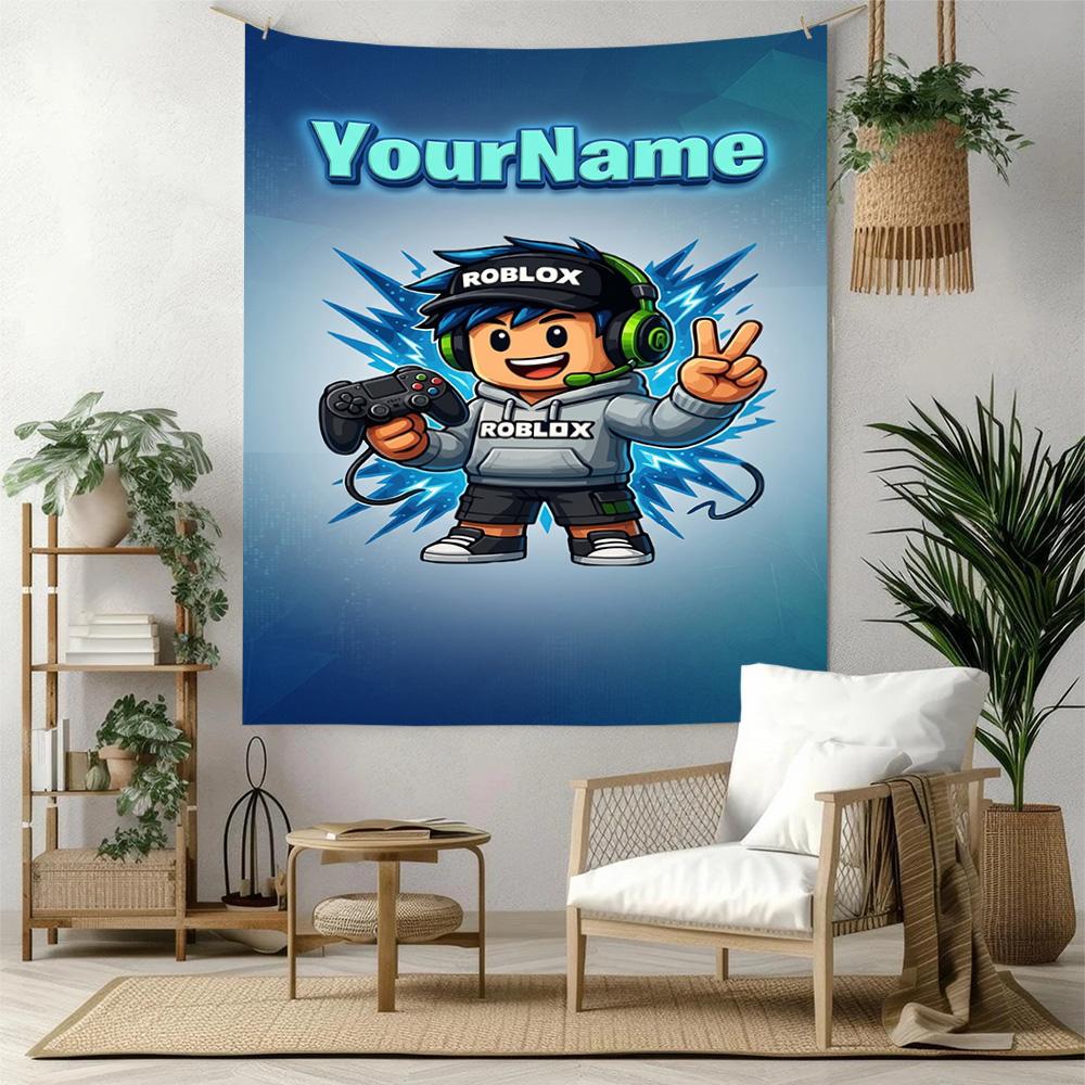 Roblox Custom Your Name Wall Decor Tapestry Art For Pet Memorial Birthdaywedding Party Backdrop Family Gift