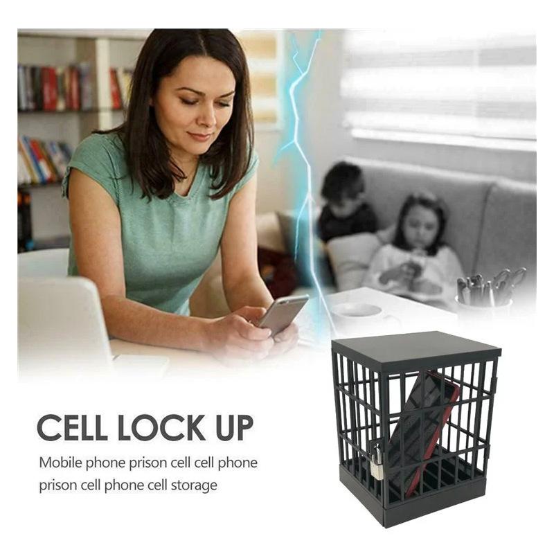 New 1Pc Mobile Phone Jail With Timer Cell Phones Prison Lock Up Safe Smartphone Stand Holder Classroom Home Storage Gadget