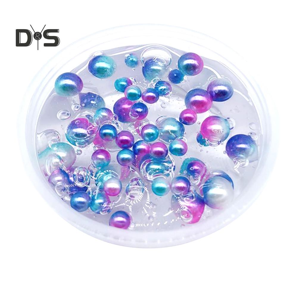 Clear Crystal Slime Multicolor Beads Fluffy Soft Clay Decompression Kids Toy