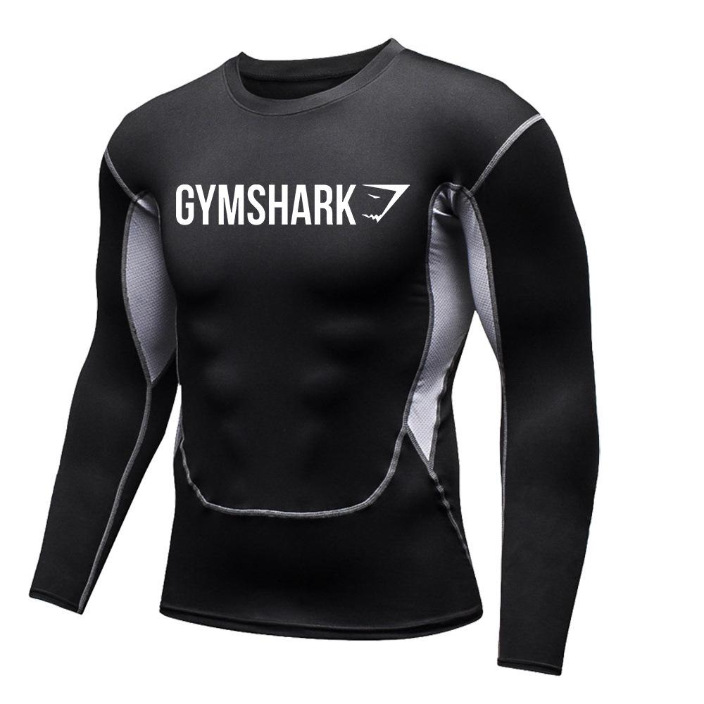 GYMSHARK Men's Quick Dry Long Sleeve Compression Training Shirt