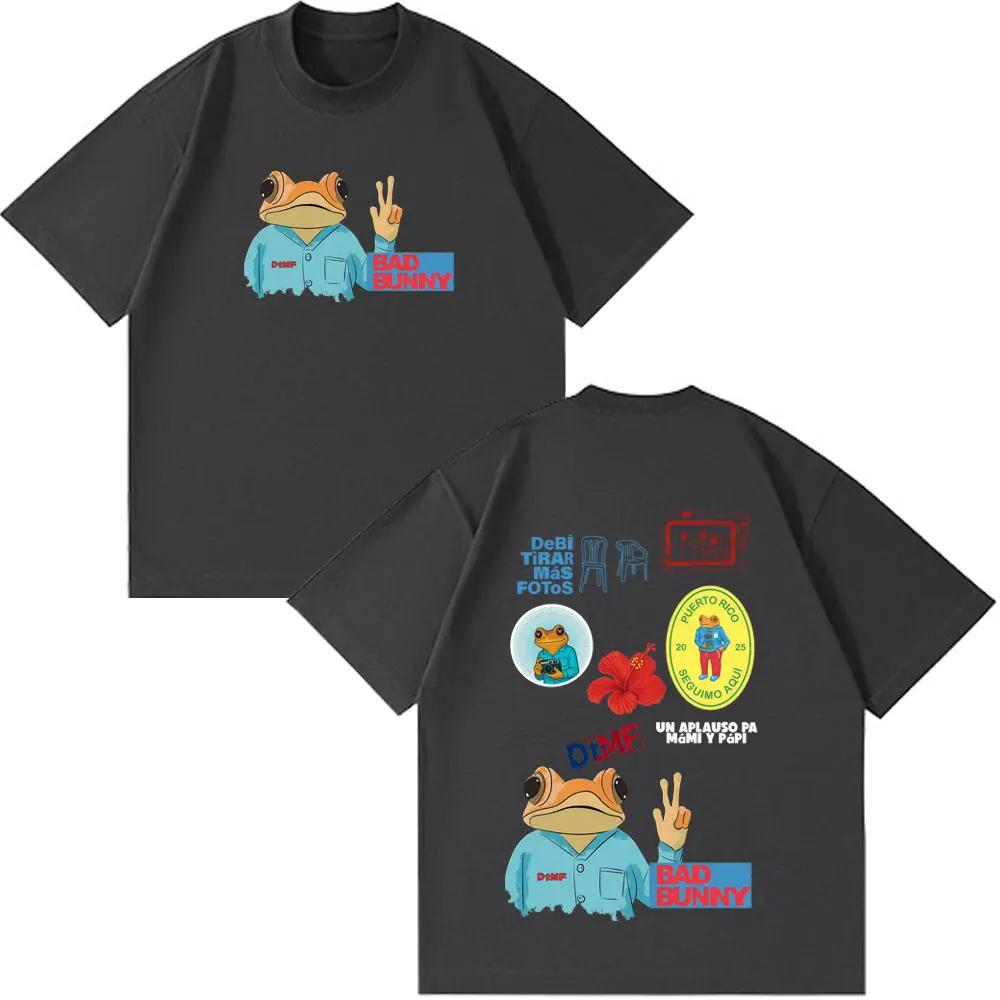 Bad Bunny DTMF Debi Tirar Mas Fotos 2026 Album Vintage T Shirts Unisex Women Fashion Tshirt Summer Cotton Loose Casual Tshirts