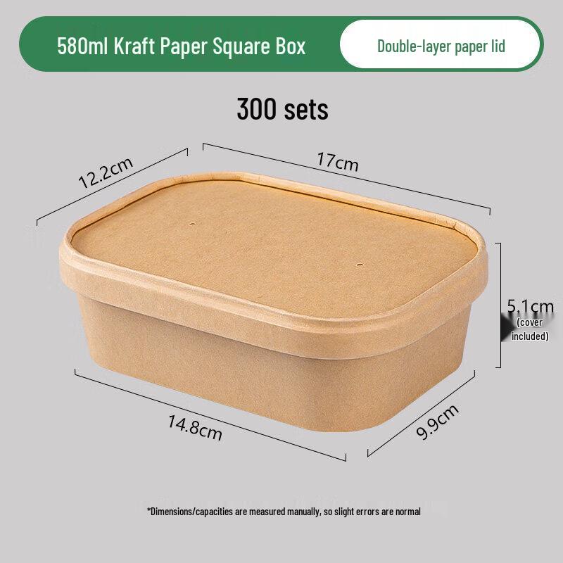 Eco-Friendly Disposable Kraft Paper Meal Box