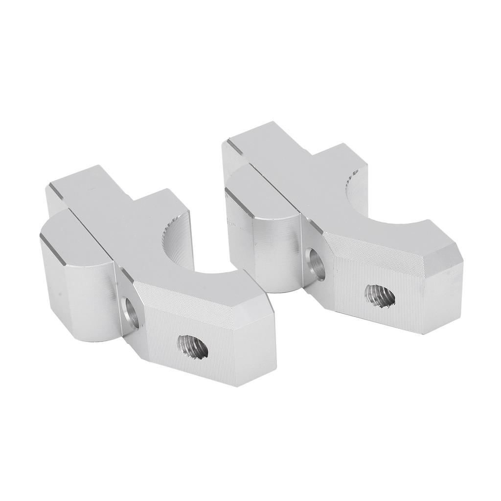 2pcs HandleBar Riser Mount Clamp CNC Aluminum Alloy Replacement for YAMAHA Tracer 900 GT 2015‑2019Silver