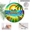 2D Flat Summer-themed Welcome Signs and Aluminum Decorative Plaques In Various Sizes. Tropical Beach Palm Tree Wreath Wall Decorations, Summer