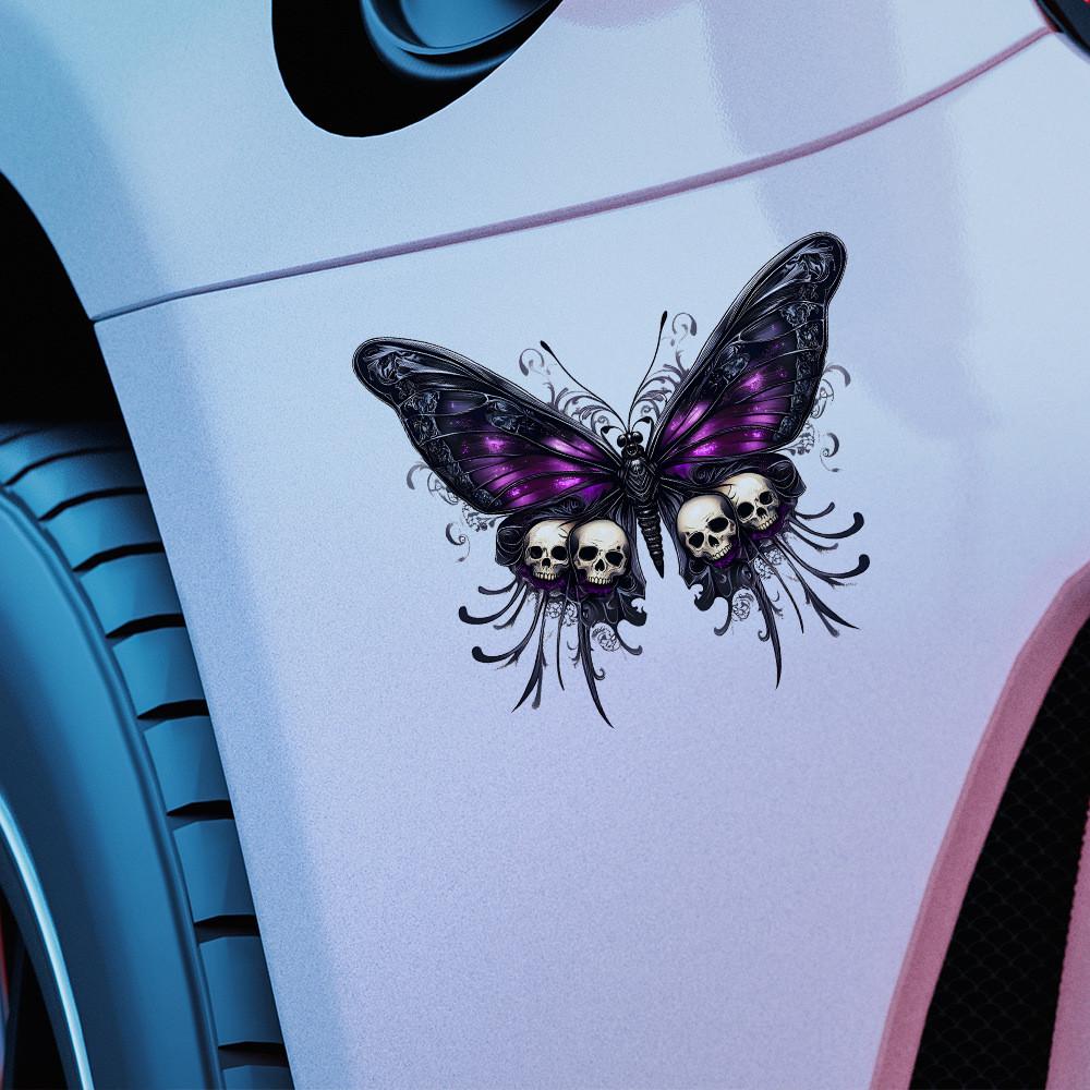Creative Skeleton Halloween Butterfly Pattern Paste Decor Sticker Car For