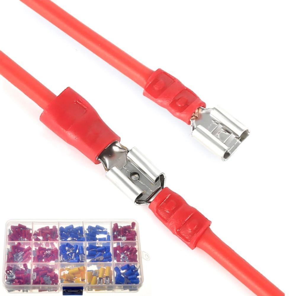 Red Blue Yellow Insulated Butt Connector Insulated Electrical Terminals  Electrical Wiring