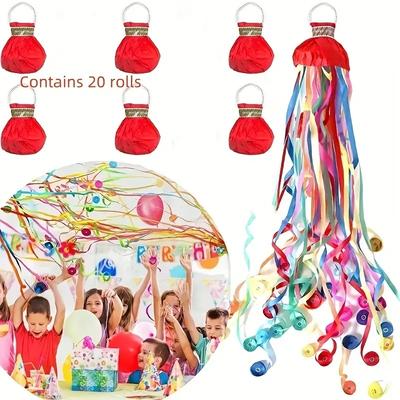 5/10Pcs Party Popper Hand Throw Streamer Confetti Decoration Paper Hand Throw Ribbon For Wedding Celebration Atmosphere Props