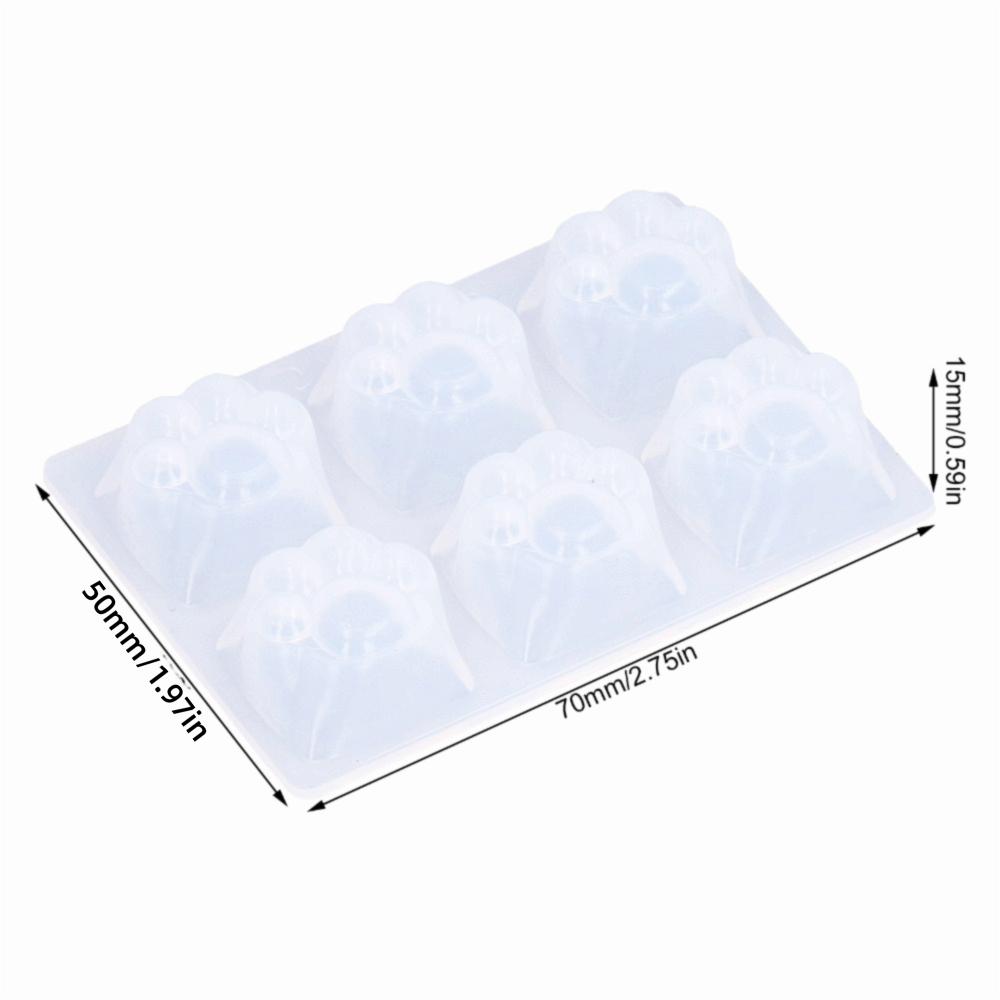2pcs Resin Jewelry DIY Cat Claw Resin Casting Mould Durable White Silicone Keycaps Silicone Cute Keycap Mould Gamer