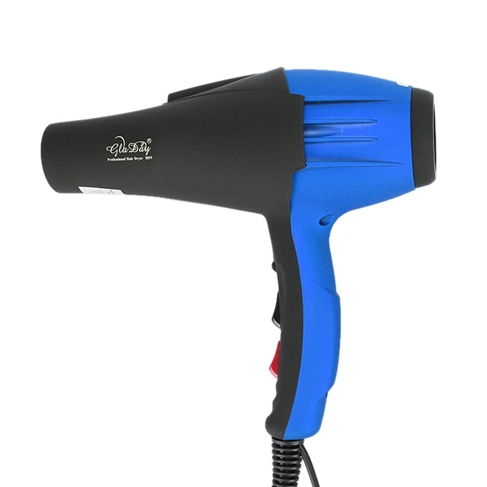 

Профессиональный фен для волос мощностью 2400 Вт, парикмахерский инструмент для домашнего парикмахерского салона EU Plug синий