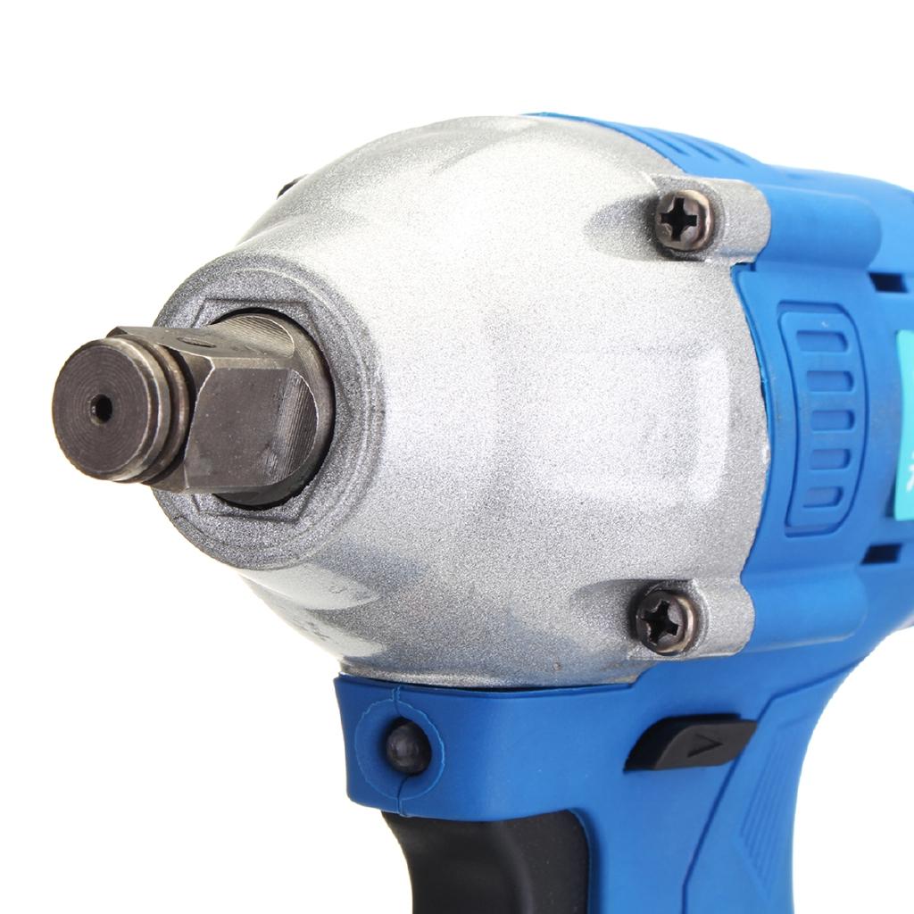 AC 100V-240V 330Nm Cordless Lithium-Ion Electric Impact Wrench Brushless Motor 2 Battery - intl