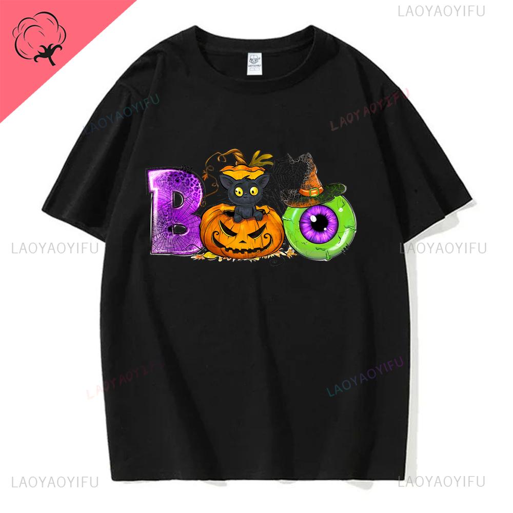 JUST WAITING FOR HALIOWEEN Halloween T Shirts PumpkinCandyBonesSkeletonfunny Halloween Costume Cotton Shirt Graphic T Shirts