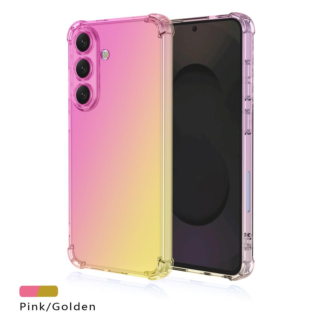 Four-corners Shockproof Gradient TPU Case for Samsung Galaxy S26 S2 FE Edge S2 Ultra Plus S2+ Protective Cover Frame Fundas