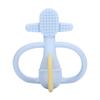 Baby Teething Toy Chewing Teether Monkey Shape Food Grade Silicone Set Kit for Infant Blue