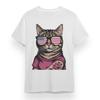 Men's Oversize T-shirt With Stylish Patriotic Cat Graphic Unisex 100% Cotton Tee