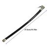 Metal End Tire Inflator Hose with Clip On Chuck and Flexible 37.5cm Line for Daily Garage Tire Pressure Service