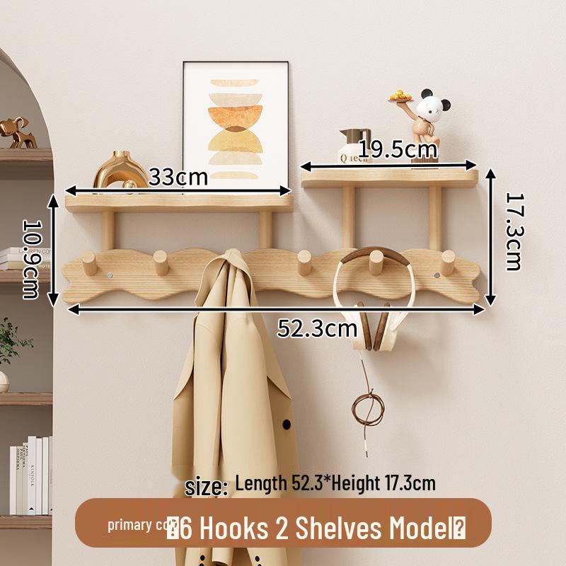 Ścienny wieszak na płaszcze, kapelusze i ubrania z haczykami bez wiercenia do sypialni, przedpokoju lub korytarza