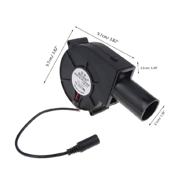 BBQ Fan Blower 9733 97mm Adjustable Speed DC12V 5500R Camping Cooking Fan Blower