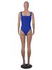 Women's Solid Color U-Neck Sleeveless Tank Top Bodysuit