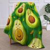 Cartoon Avocado Blanket Flannel Multi-Functional Towel Quilt Four Seasons Air Conditioner Blanket Lunch Break Shawl Fleece Blanket