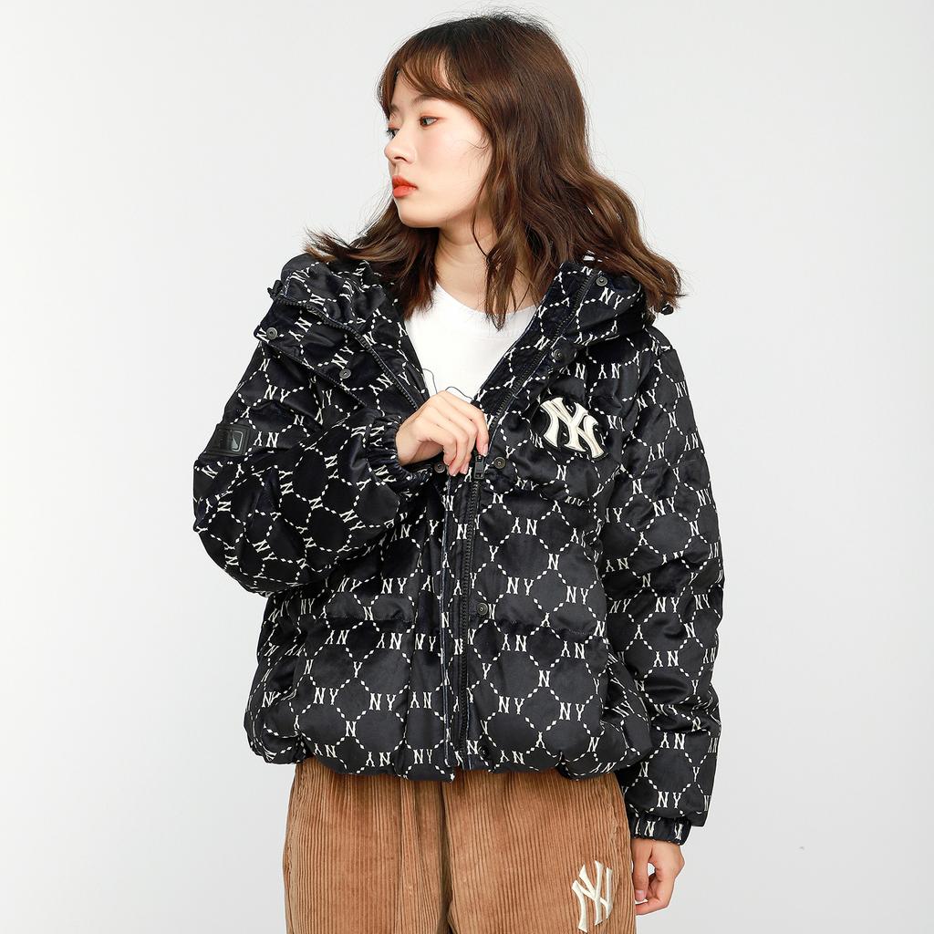 New MLB Old Flower Down Jackets Women's Black 3FDJM0216-50BKS