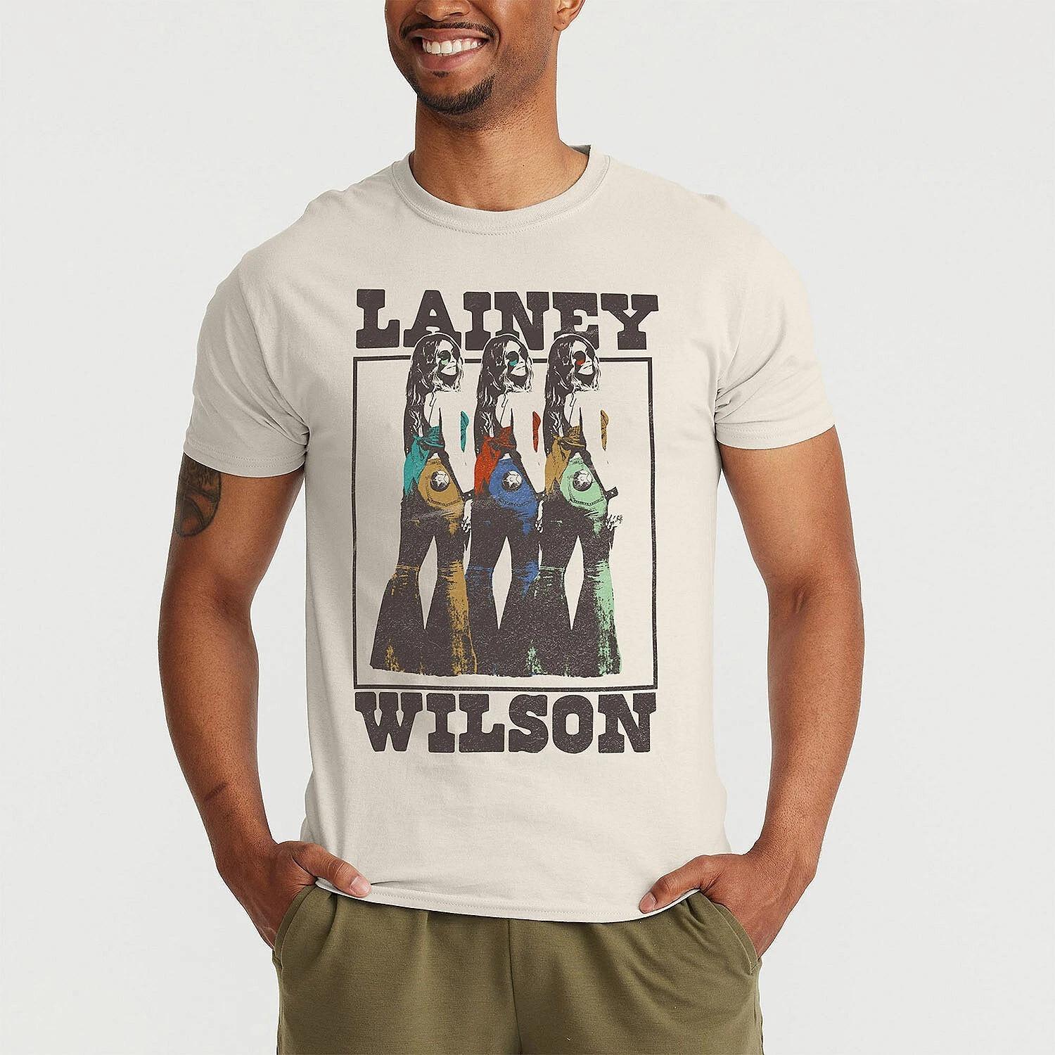 Lainey Wilson Mens Three Silhouettes Country Music Natural Shirt New S-2XL XL