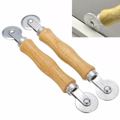 2X Wood Handle Hand Spline Roller Screen Tool For Door Window Installation 8.3''