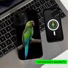 Talking P-Parrot Phone Case For iPhone17,16,15,14,13,12,11 Plus,Pro Max Magnetic For Magsafe Wireless Charging