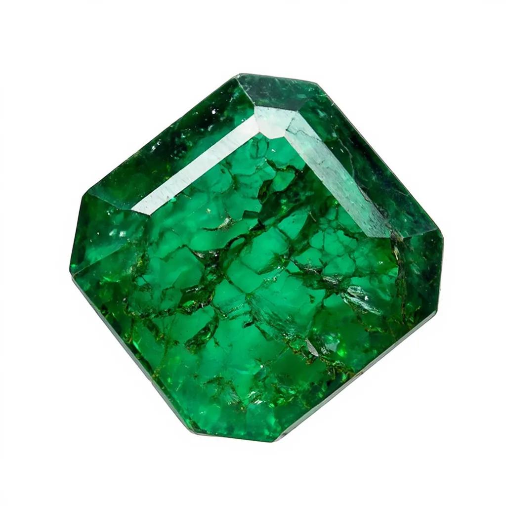 Natural Green Emerald Loose Gemstone 10 Ct Square Cut Colombian for Jewelry Making and Crafts