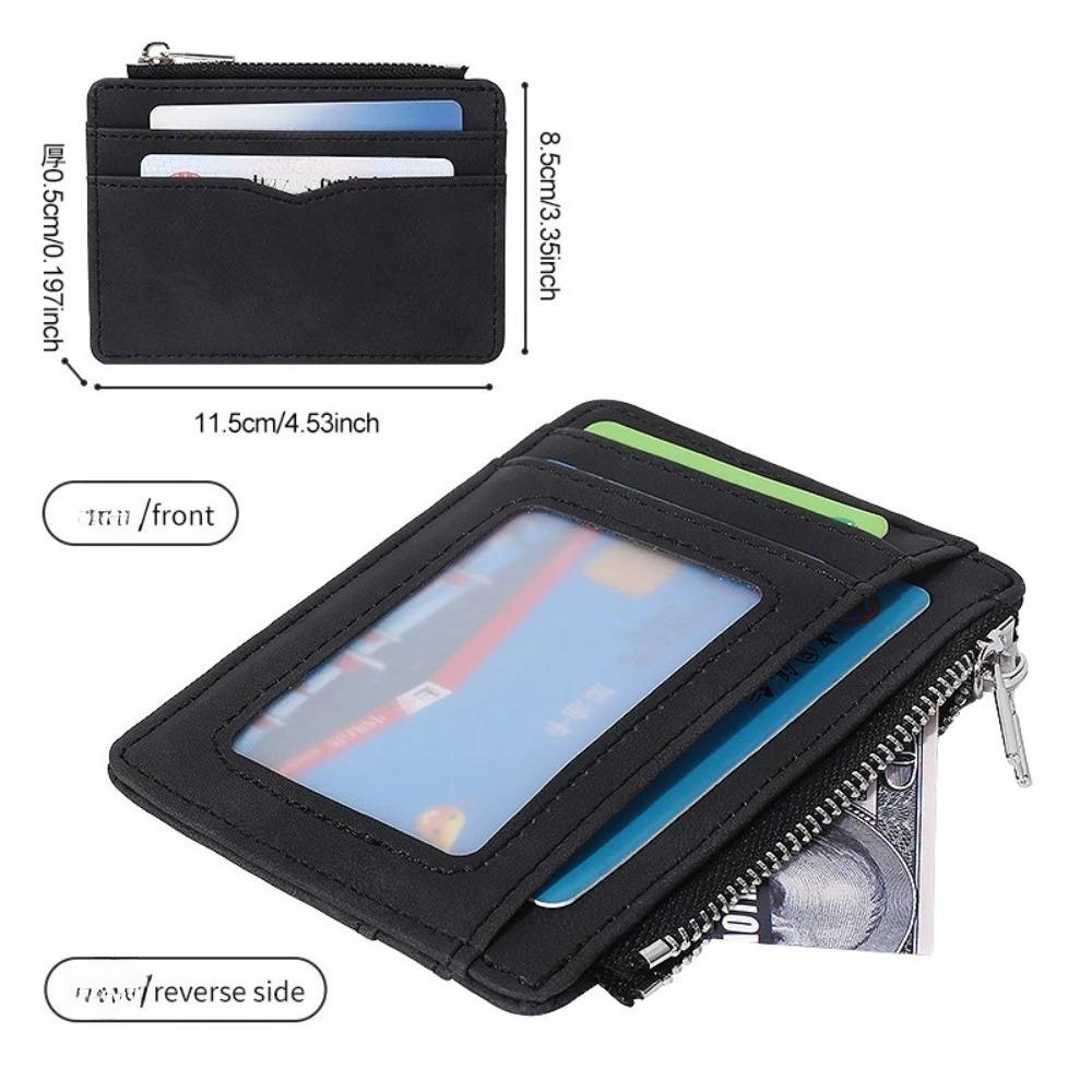 Retro Multi Credit Card Holder Case for Women Men Purse Zipper Money Coin Bag for Money New Business Id Card Coin Money Purse