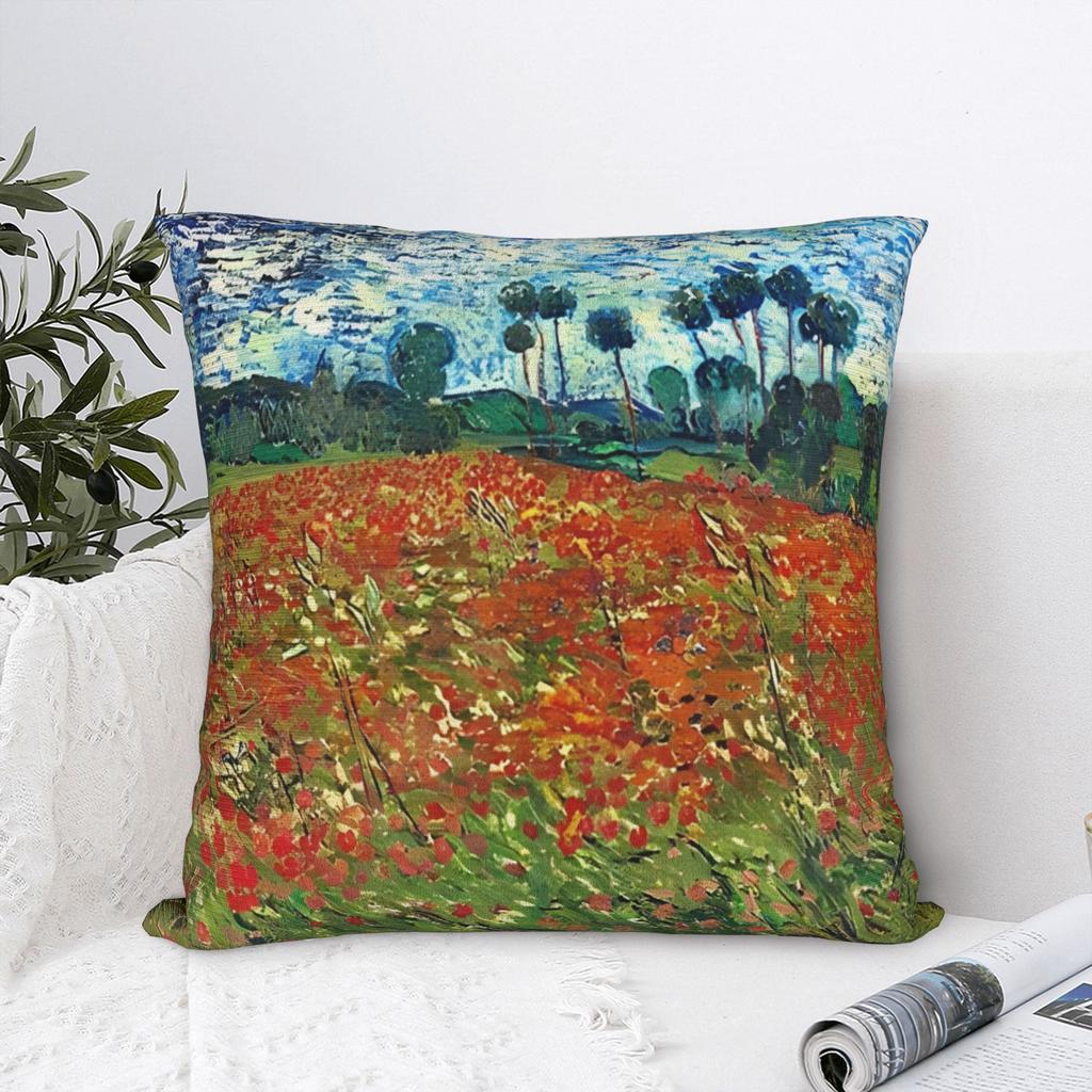 Van Gogh Square Pillow Case Field Oil Painting Cushion Covers Customized Zippered Decorative Pillowcase for Home xcm