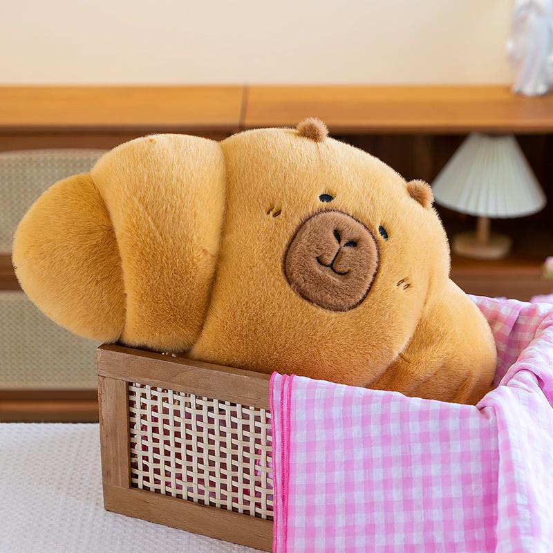 

Большая кукла Капибара Плюшевая игрушка Подушка Длинная кукла-полоска Обнимать Спящая кукла Сидеть долгое время для защиты поясницы Подушка 45cm*25cm(0.5kg)