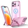 Clear Magnetic Metal Bracket Holder Case For For Iphone 17 16 15 14 Plus 13 12 11 Pro Max For Magsafe Camera Protection Bumper Cover
