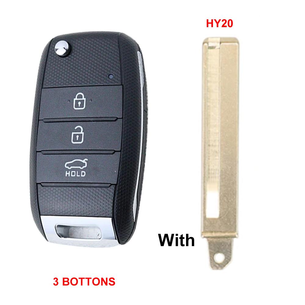 3 Buttons Replacement Car Key Case Cover Fob Housing For Kia Kia K2 K3 K5 Carens Cerato Forte Cadenza Car Flip Folding Key Shell
