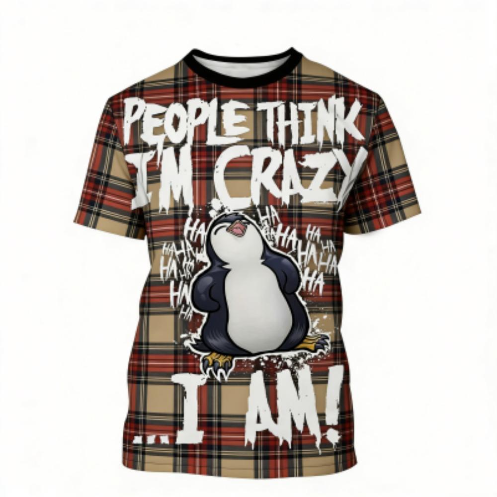 

Kids T-shirt Penguin 3D Print Kids Short Sleeves T-Shirt Loose Casual Summer Outdoor Street Boy and Girl Tees Tops 100